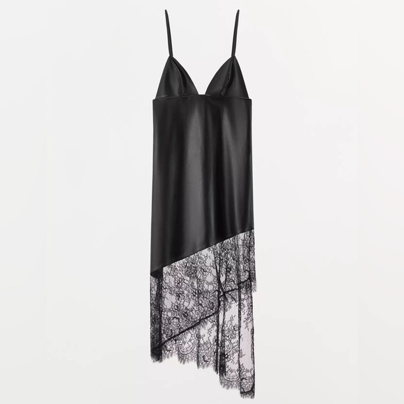 ZARA LACE LEATHER DRESS - Picture 4 of 16